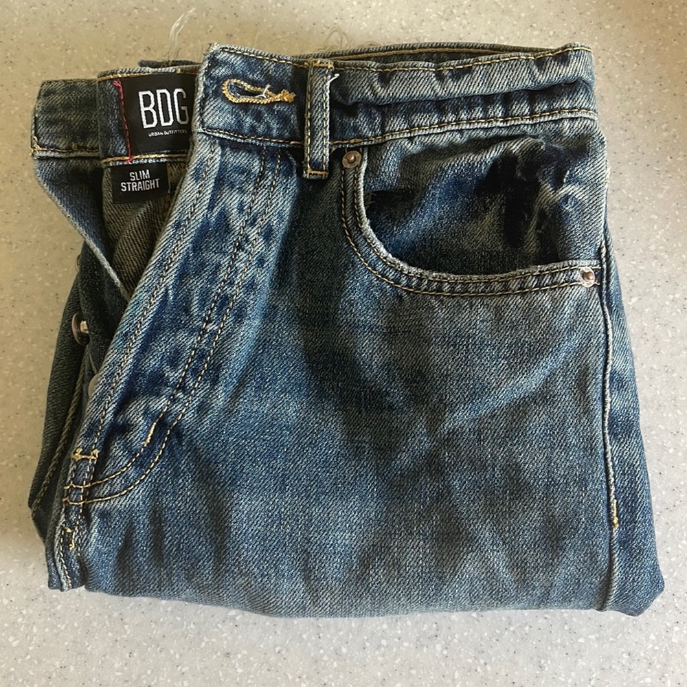 BDG Urban Outfitters slim straight distressed jeans